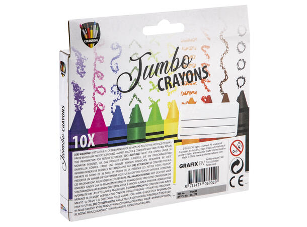 FARGESTIFTER JUMBO - 10 STK GRAFIX 